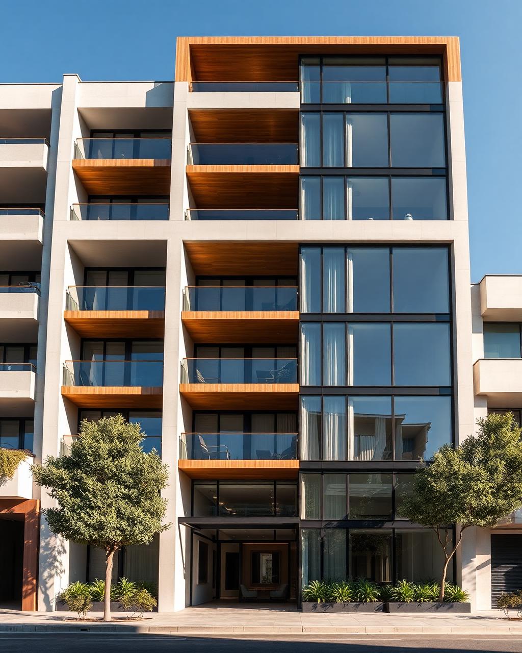 Edificio residencial moderno protegido por Coverpro