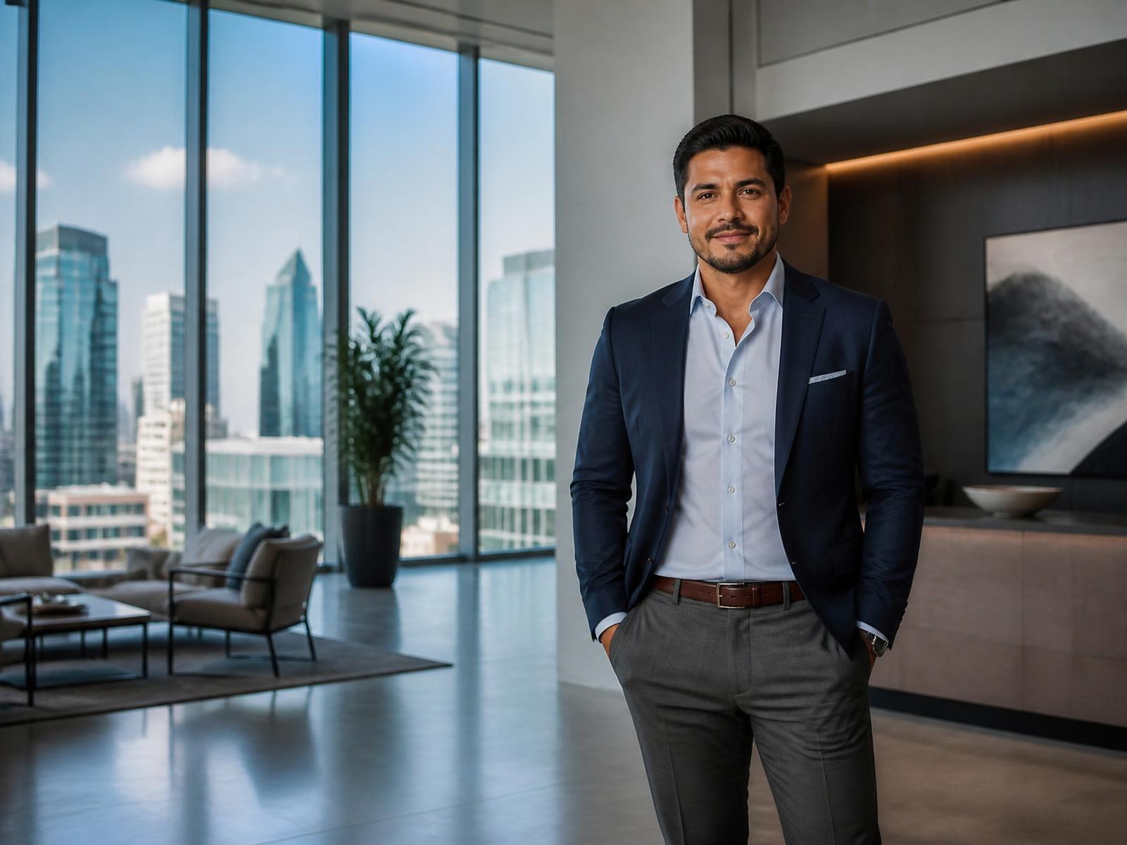 Broker inmobiliario cerrando operación con CoverPro